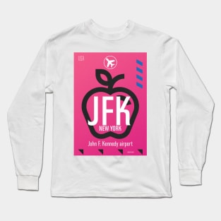 JFK airport code PINK Long Sleeve T-Shirt